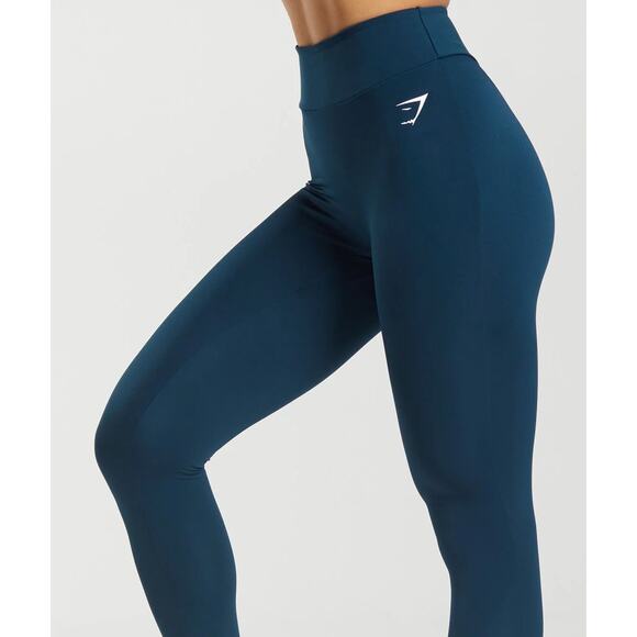 GymShark Power Regular Leggings Womens XS Navy Blue New Athletic B4A6Q - Picture 3 of 11